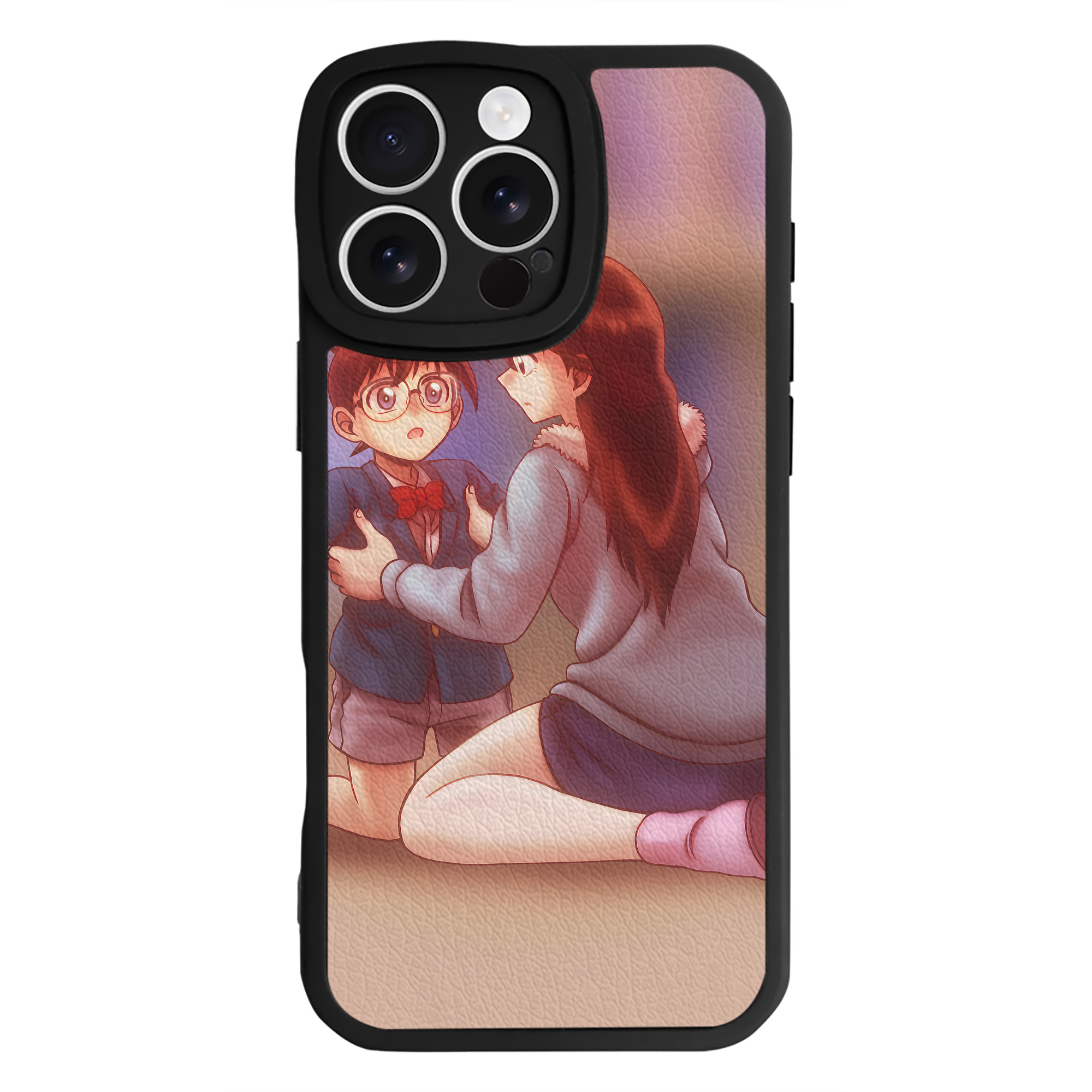 （画像用） 名探偵コナン Detective Conan 【iPhone 16シリーズ対応】シリコンスマホケース（レザー調） 材質：シリコン